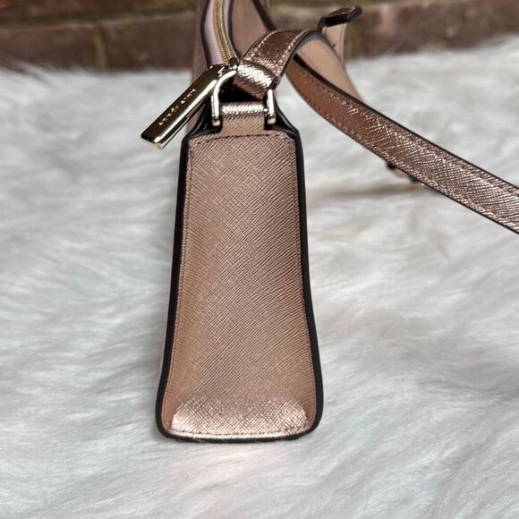 Kate Spade Kenzie Limited Edition Rose Gold Metallic Small Crossbody NEW - Picture 7 of 10